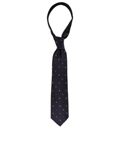 Versace Medusa Motif Tie, &pound;80, Accessories, Purple, Silk, Front view