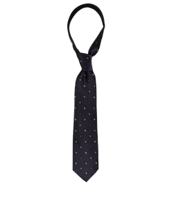 Versace Medusa Motif Tie, Silk, Purple, MII, 3*