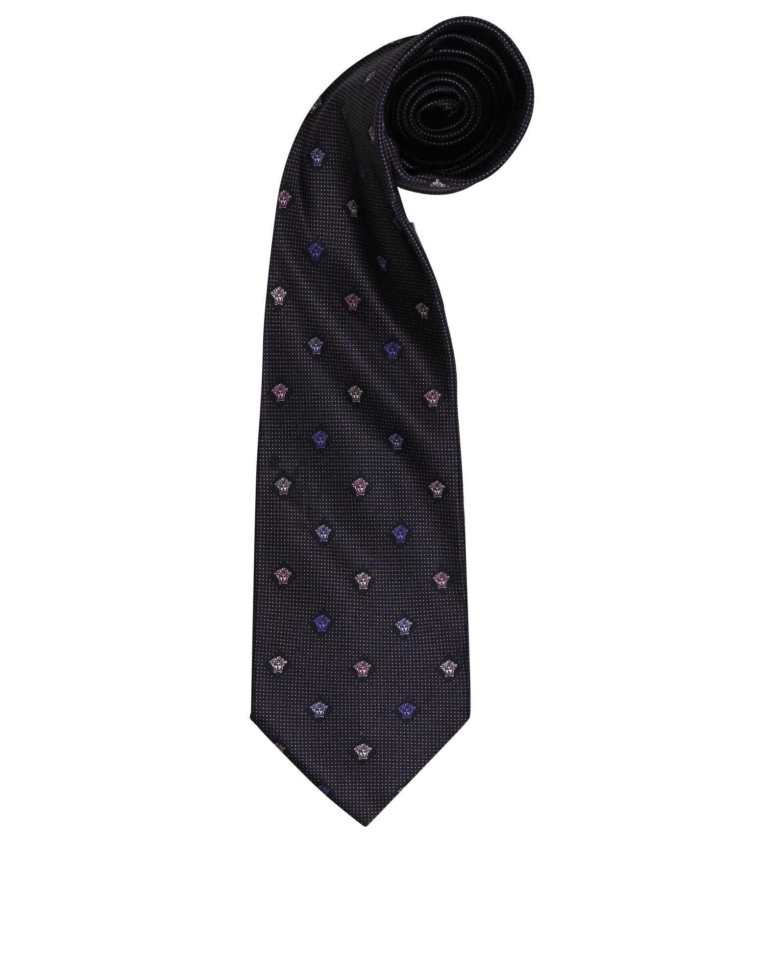 Versace Medusa Motif Tie, &pound;80, Accessories, Purple, Silk, Other view