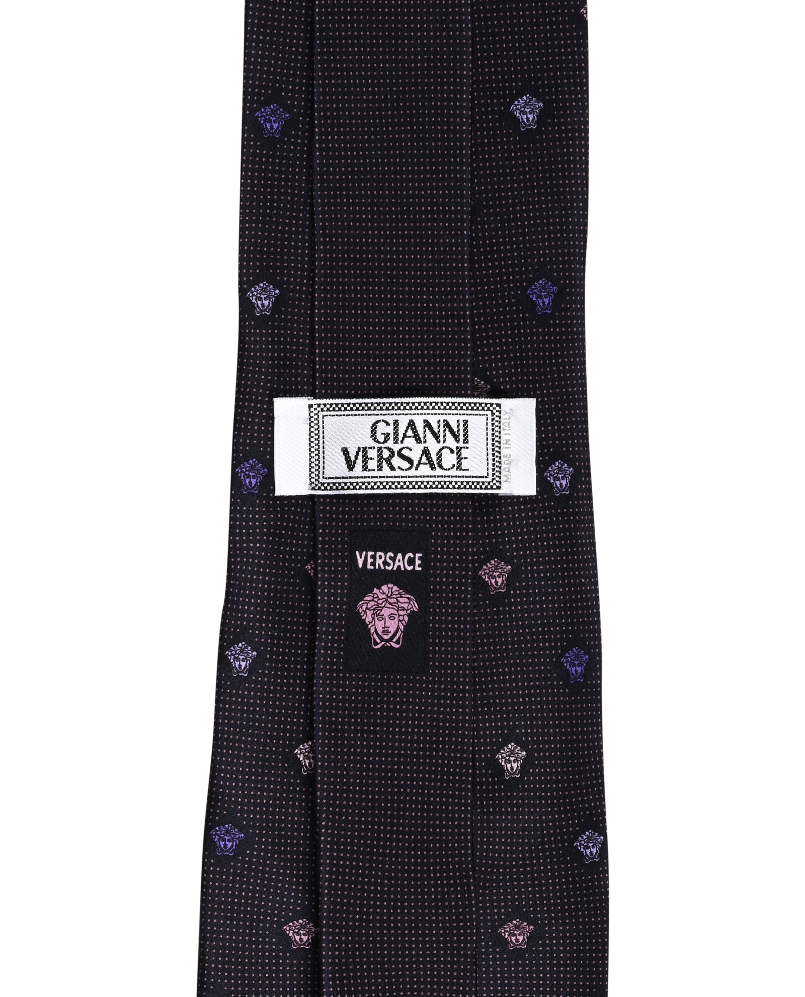 Versace Medusa Motif Tie, &pound;80, Accessories, Purple, Silk, Other view