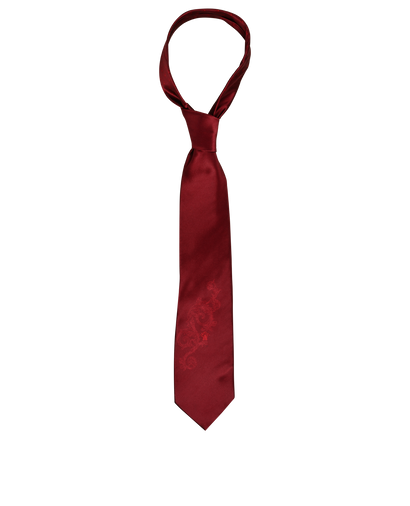 Versace Barocco Tie, &pound;70, Accessories, Burgundy, Silk, Front view