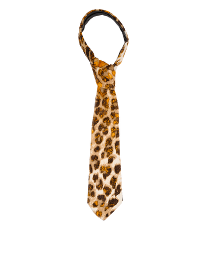 Bottega Veneta Printed Tie, &pound;250, Accessories, Beige/Orange, Leather/Pony / Calfhair, Front view