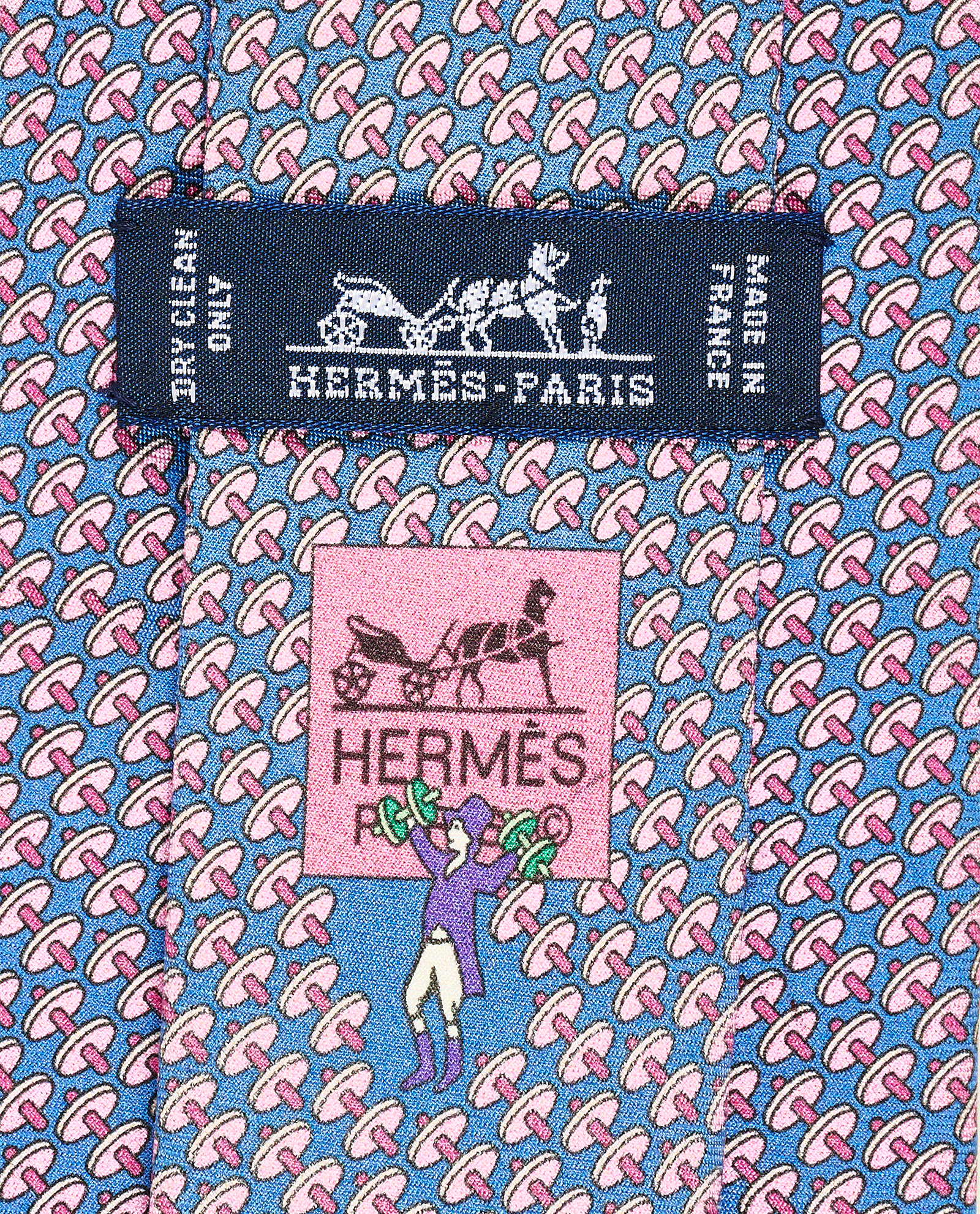 Hermes Dumbbell Print Tie, &pound;70, Accessories, Purple, Silk, Other view