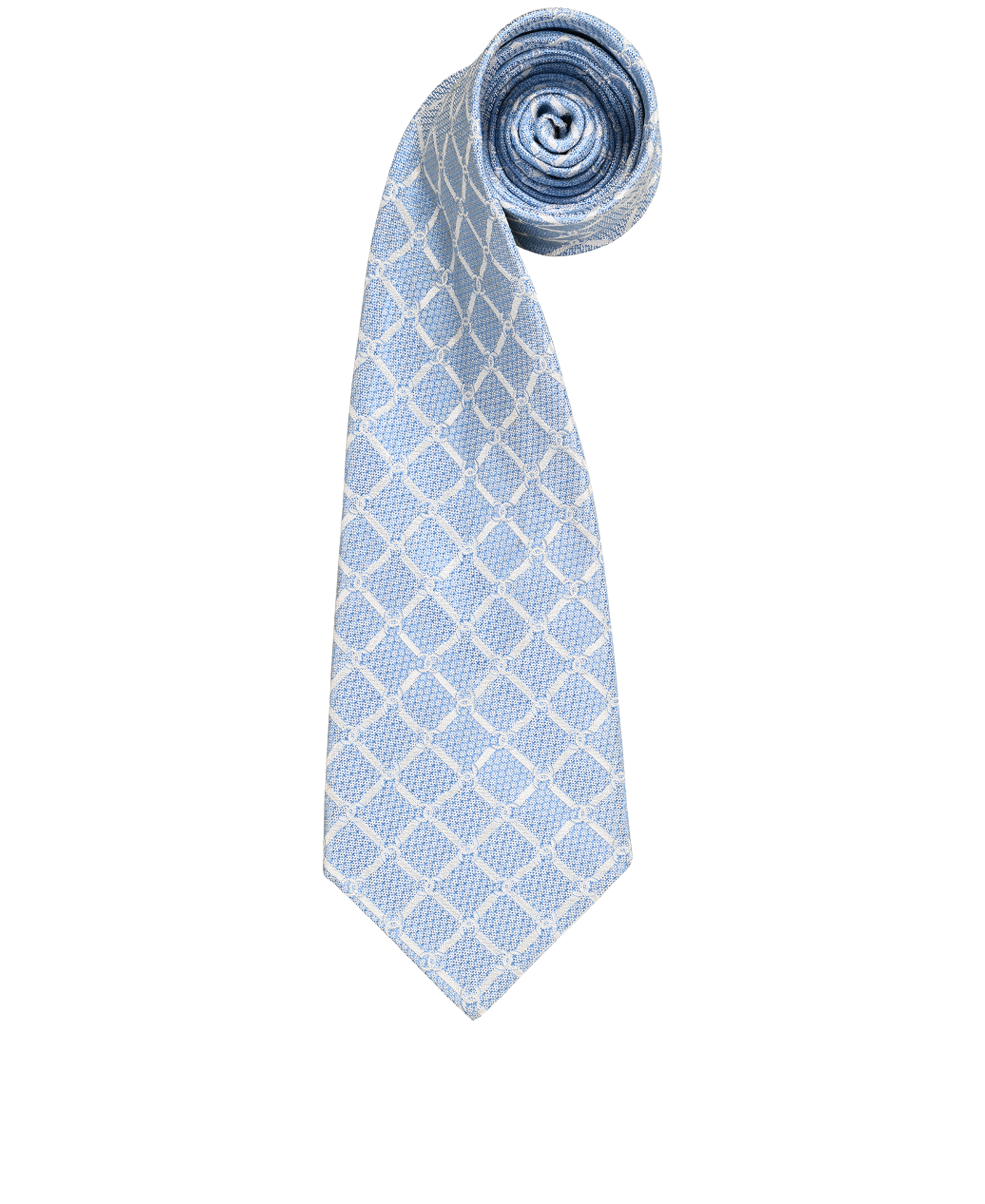 Chanel 04C CC Check Tie, &pound;140, Accessories, Blue, Silk, Other view