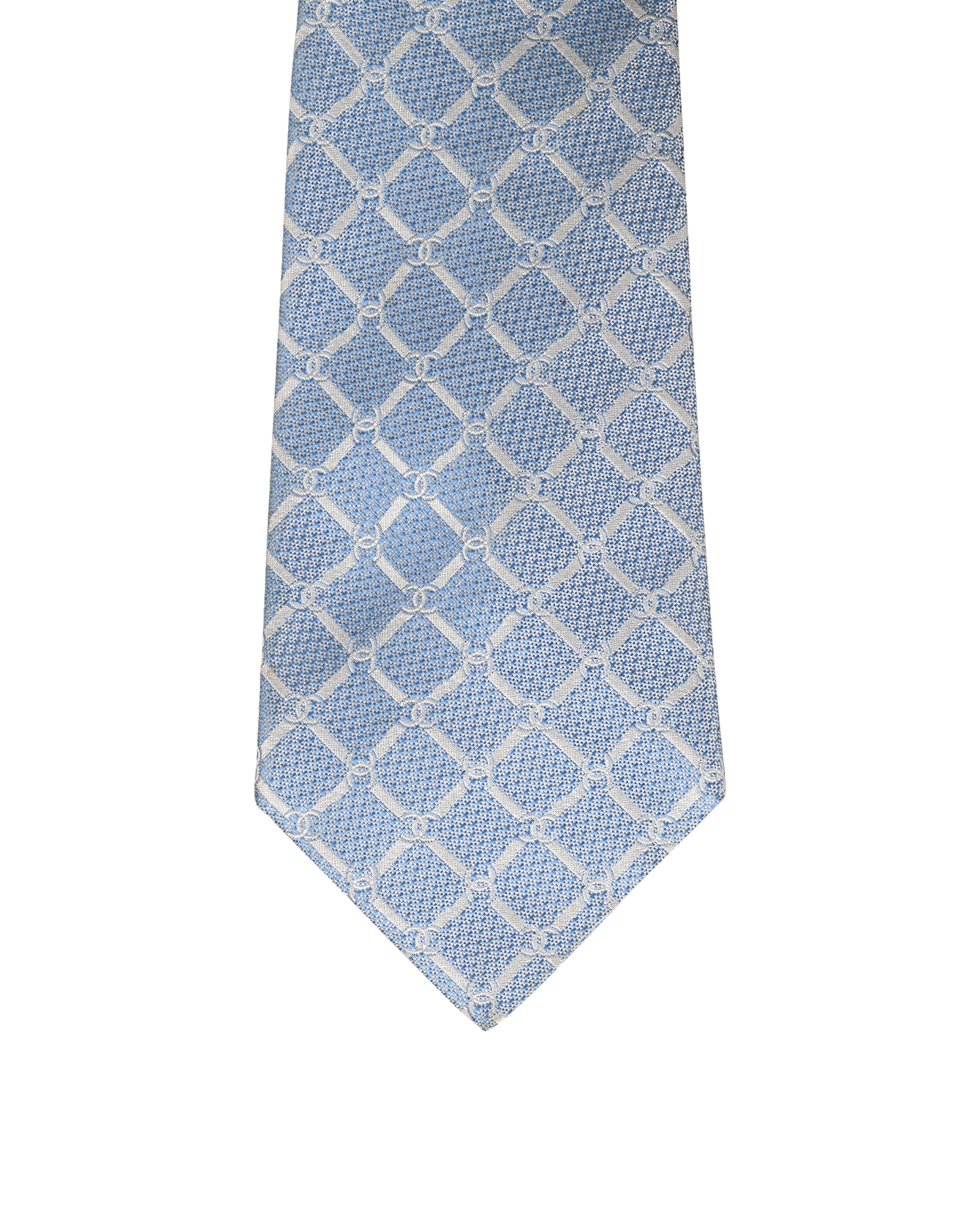 Chanel 04C CC Check Tie, &pound;140, Accessories, Blue, Silk, Other view