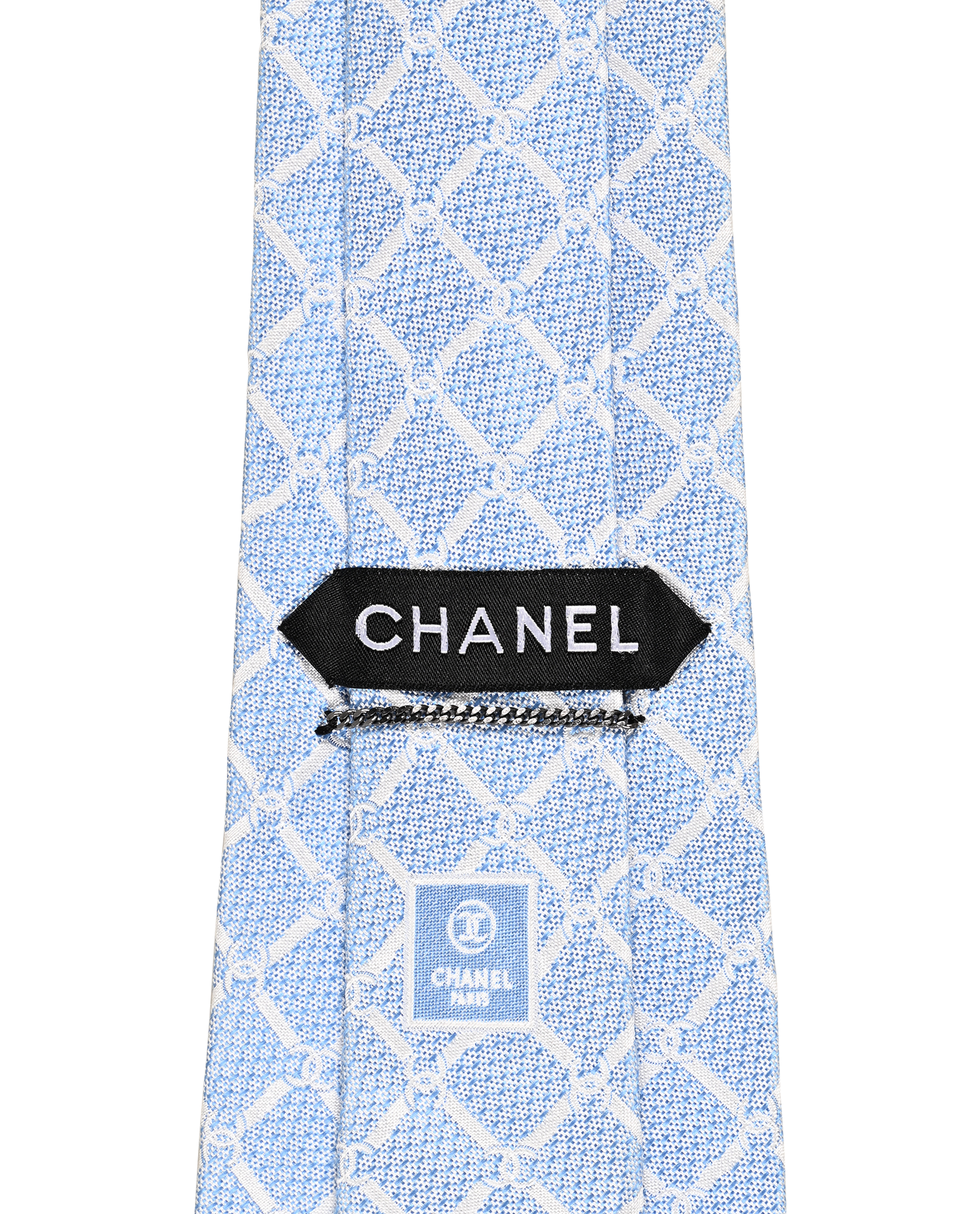 Chanel 04C CC Check Tie, &pound;140, Accessories, Blue, Silk, Other view