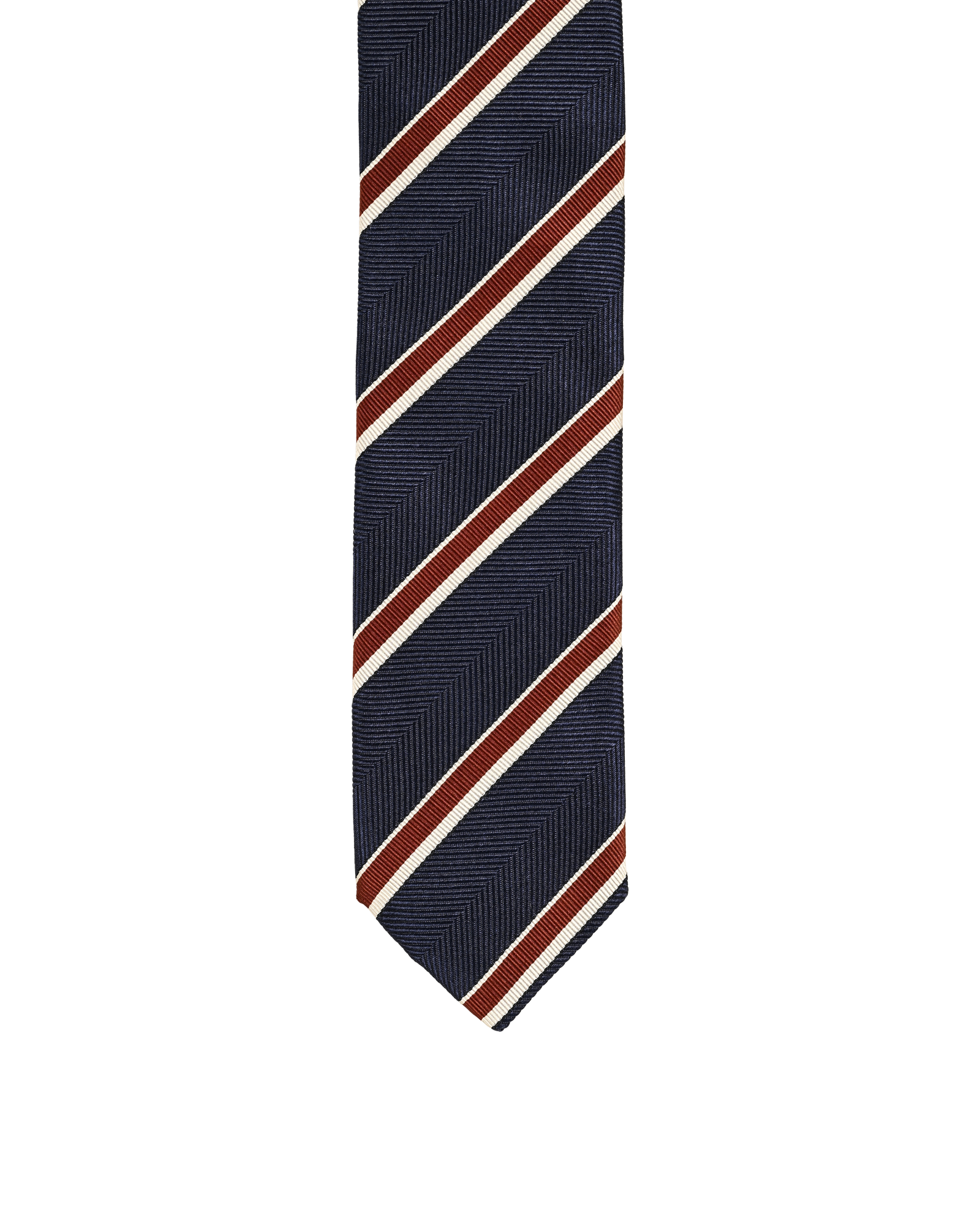 Prada Striped Tie, &pound;70, Accessories, Navy, Silk, Other view