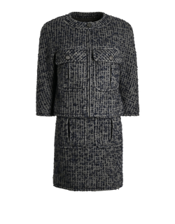 Chanel Jacket & Skirt Co-ord, Acrylic/Wool, Grey/Blue, UK8, 2*