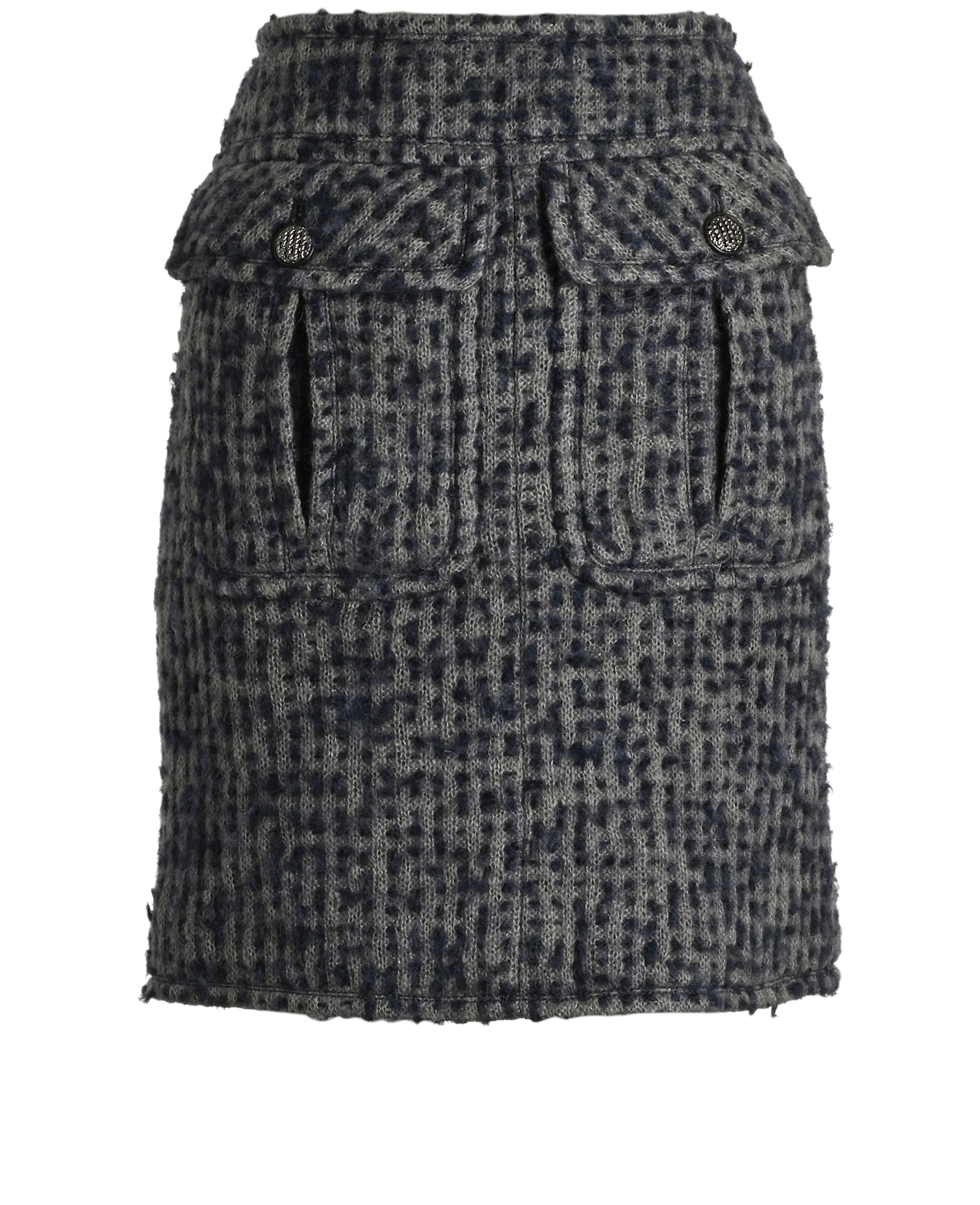 Chanel Jacket & Skirt Co-ord, &pound;1,200, Clothing, Blue/Grey, Acrylic Plastic/Wool, Other view