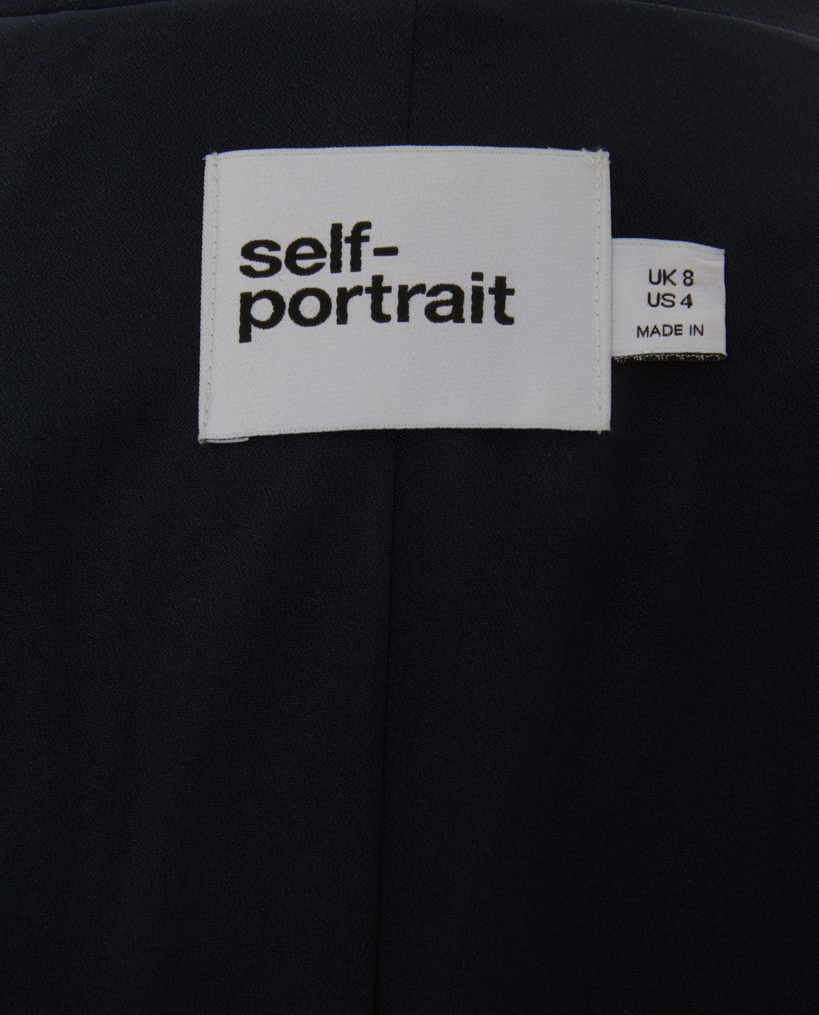 Self-Portrait Rhinestone Embellished Pinstripe Suit, &pound;320, Clothing, Navy, Polyester (Polymer), Other view