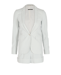 Gucci Striped Jacket/Shorts Co-ord, Cotton, White/Blue, UK4, 3*