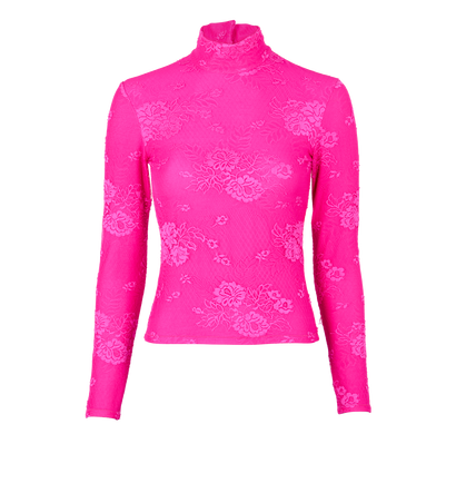 Balenciaga Laced Turtleneck Top/Gloves, front view