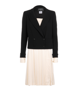 Chanel 05P Dress Set, Wool/Silk, Black/White, UK 10, 3*