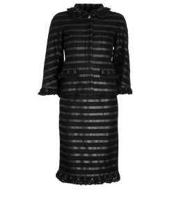 Chanel Co-Ord Skirt and Jacket, Cashmere, Black, UK6, 2*