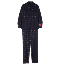 Gucci GG Allover Two Pieces Suit, Mens, Wool, Navy, Sz S, 3*