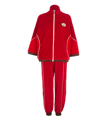 Gucci GG Tracksuit Co-Ord, &pound;295, Clothing, Red, Cotton, Front view