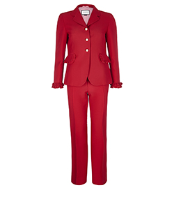 Gucci Two Piece Trouser Suit, Wool/Silk, Red, UK12, 3