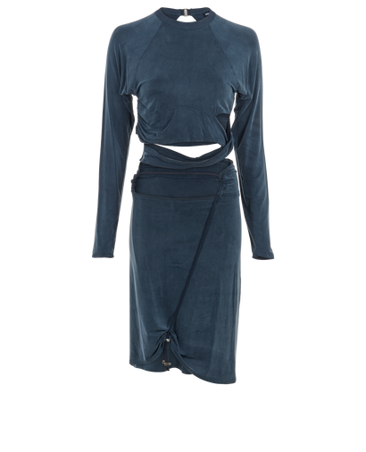 Jacquemus Espelho Cutout Crop Top/ Miniskirt, front view