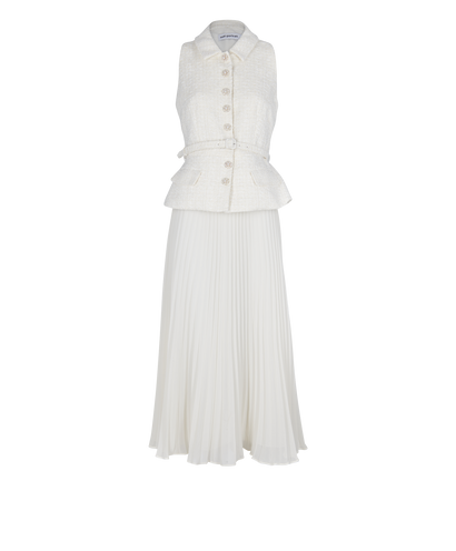 Self Portrait Vest Co-Ord, &pound;250, Clothing, Cream, Polyester Mix, Front view