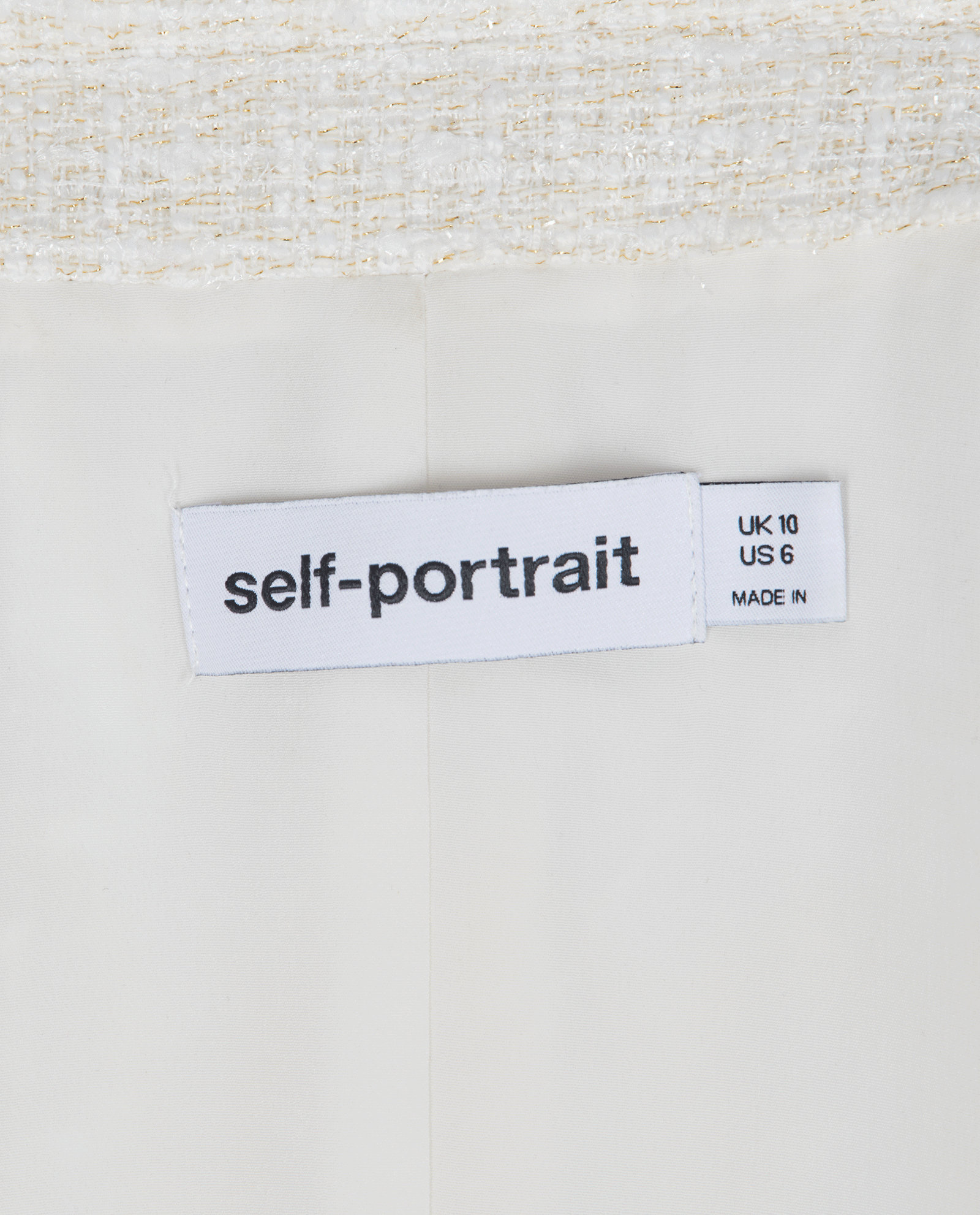 Self Portrait Vest Co-Ord, &pound;250, Clothing, Cream, Polyester Mix, Other view