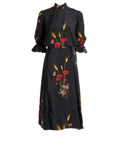 Valentino Floral Print Skirt Set, Silk, Black, UK 10, 3*