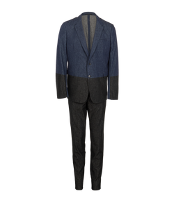 Valentino Jacket/ Trousers Denim Co-ord, Mens, Cotton,Blk/Blu,Sz XXL, 3*