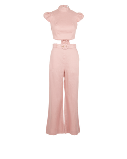 Zimmermann Cassia Top & Trousers Co-ord, Linen, Pink, UK8, 3*