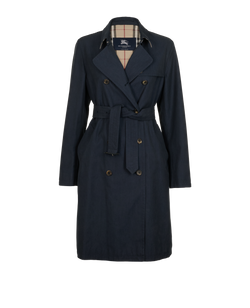 Burberry Vintage Trench coat, Cotton, Blue, UK12, 2*