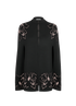 Alexander McQueen Embroidered Cape, &pound;420, Clothing, Black, Viscose/Wool, Front view