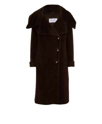 Max Mara Single-Breasted Coat, &pound;495, Clothing, Brown, Alpaca Wool, Front view