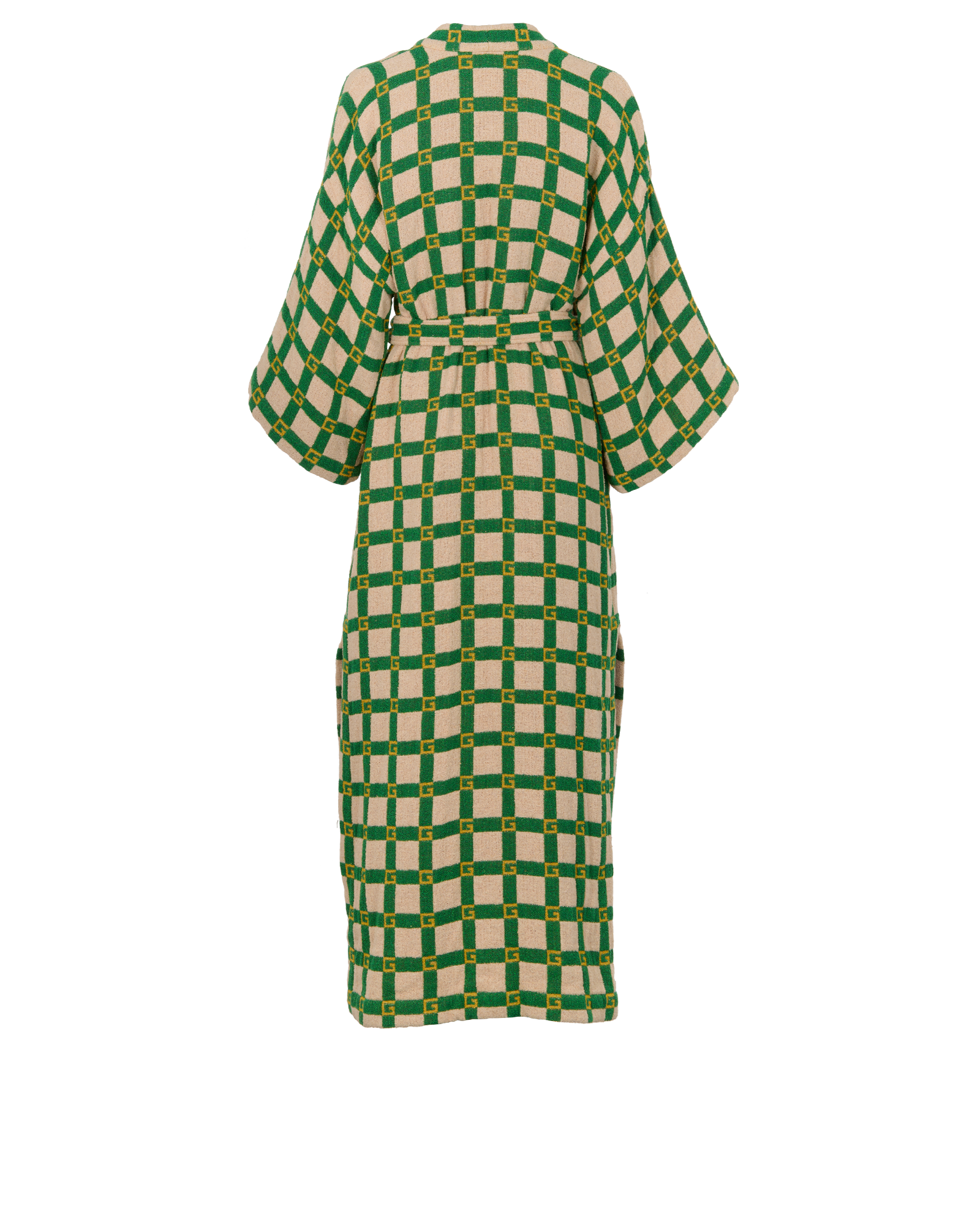 Gucci Towelling Robe, &pound;495, Clothing, Beige/Green, Polyester (Polymer), Back view