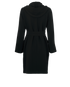 Max Mara Hooded Double Breasted Trench, &pound;395, Clothing, Navy, Wool, Back view