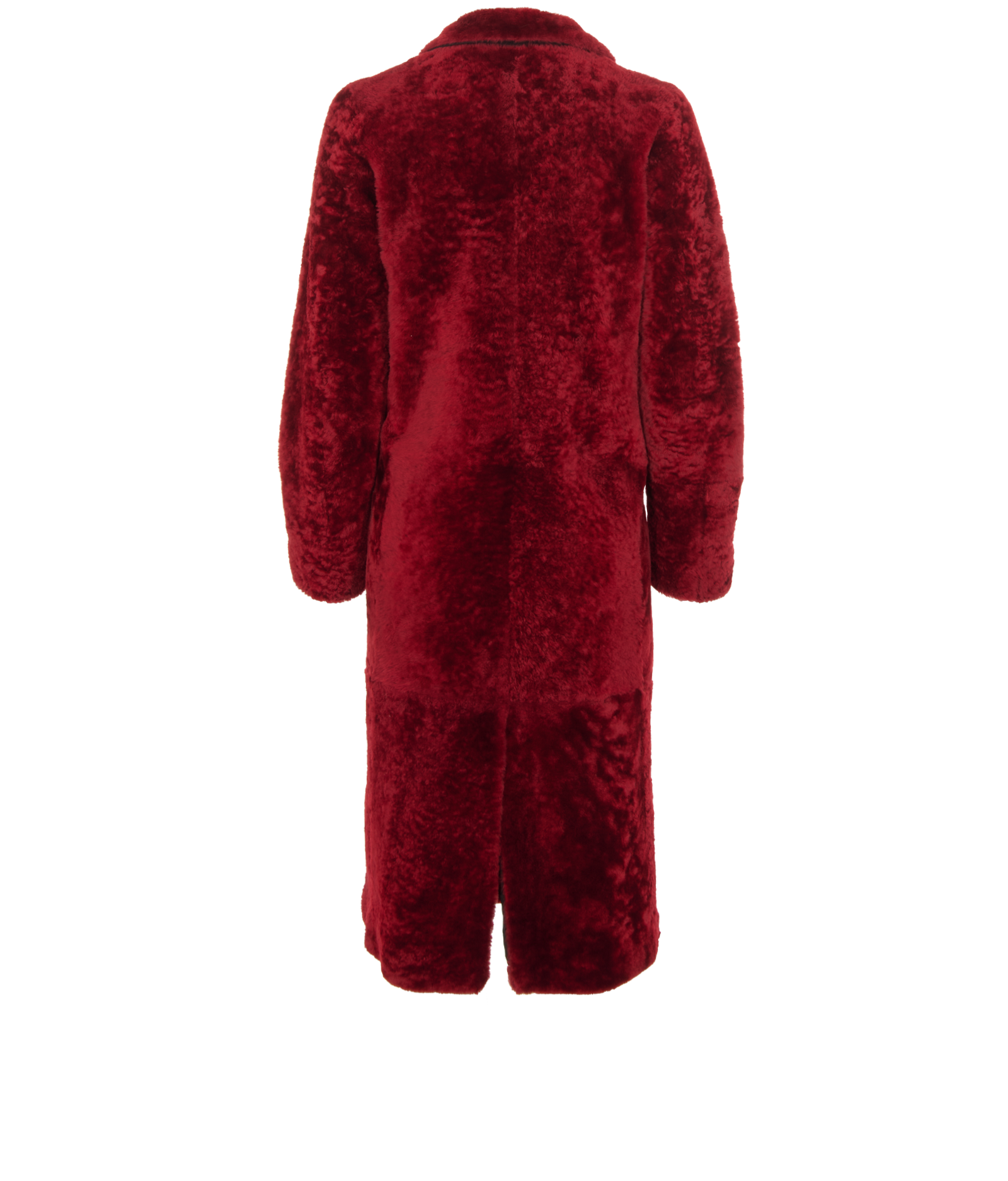 Joseph Double Breasted Midi Coat, &pound;295, Clothing, Red, Shearling, Back view