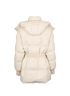 Stella McCartney Kayla Belted Puffer Coat, &pound;250, Clothing, White, Viscose, Back view