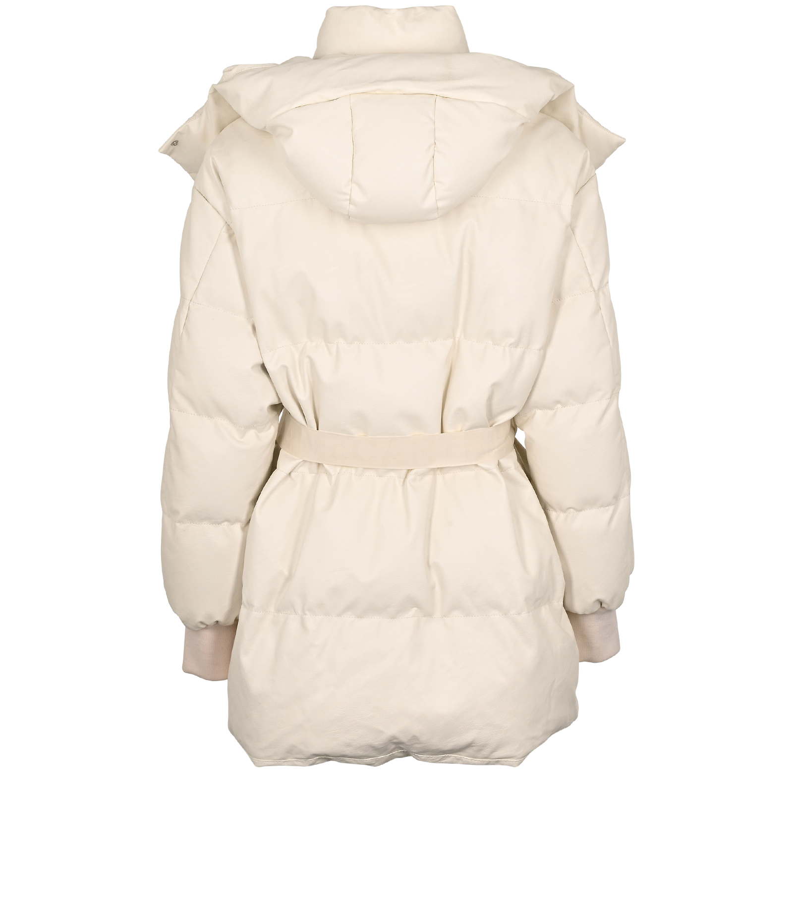 Stella McCartney Kayla Belted Puffer Coat, &pound;250, Clothing, White, Viscose, Back view