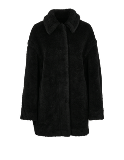 Max Mara Teddy Coat, Alpaca, Black, UK14, 2*