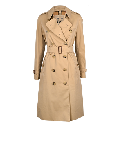 Burberry The Kensington Trench Coat, &pound;995, Clothing, Beige, Cotton, Front view