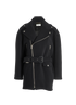 Saint Laurent Herringbone Coat, £1,100, Clothing, Black, Wool, Front view