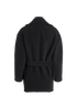 Saint Laurent Herringbone Coat, £1,100, Clothing, Black, Wool, Back view
