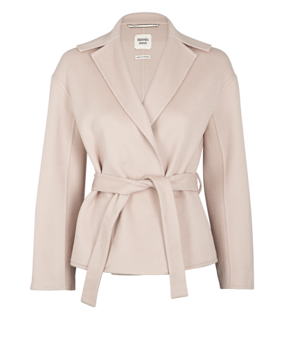 Hermes Belted Short Coat, &pound;490, Clothing, Pink, Cashmere, Front view