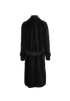 Burberry Long Double Breasted Coat, £550, Clothing, Black, Wool, Back view