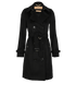 Burberry The Sandringham Trench Coat, &pound;1,200, Clothing, Black, Cashmere, Front view