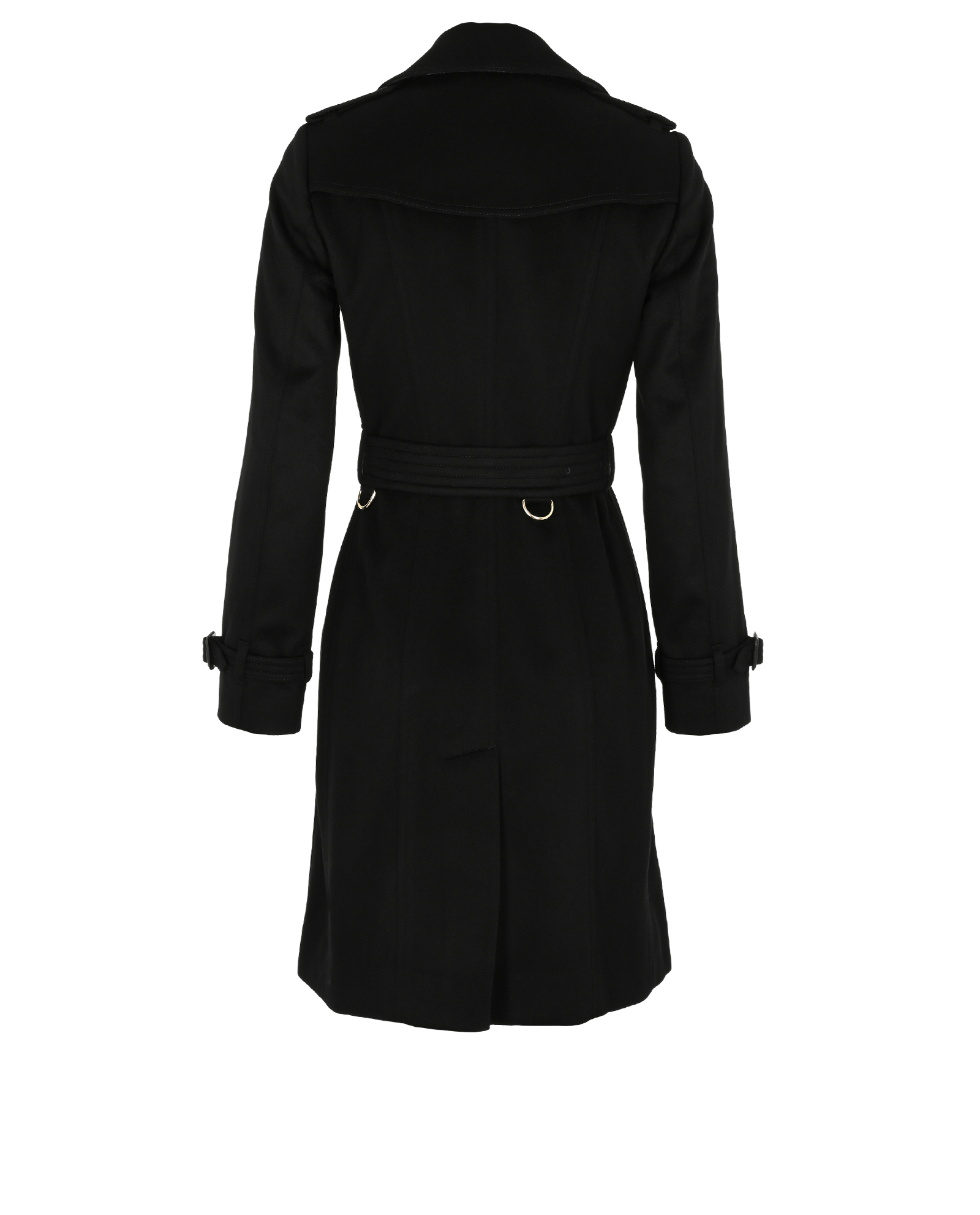 Burberry The Sandringham Trench Coat, &pound;1,200, Clothing, Black, Cashmere, Back view