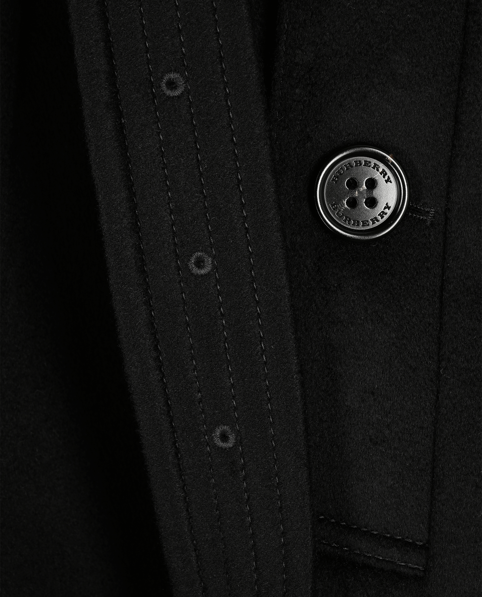 Burberry The Sandringham Trench Coat, &pound;1,200, Clothing, Black, Cashmere, Other view