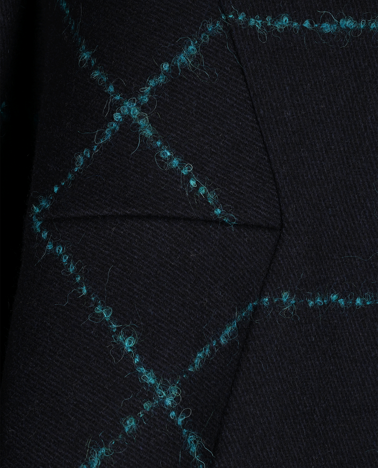 Christian Dior Squares Midi Coat, &pound;590, Clothing, Blue/Navy, Wool, Other view