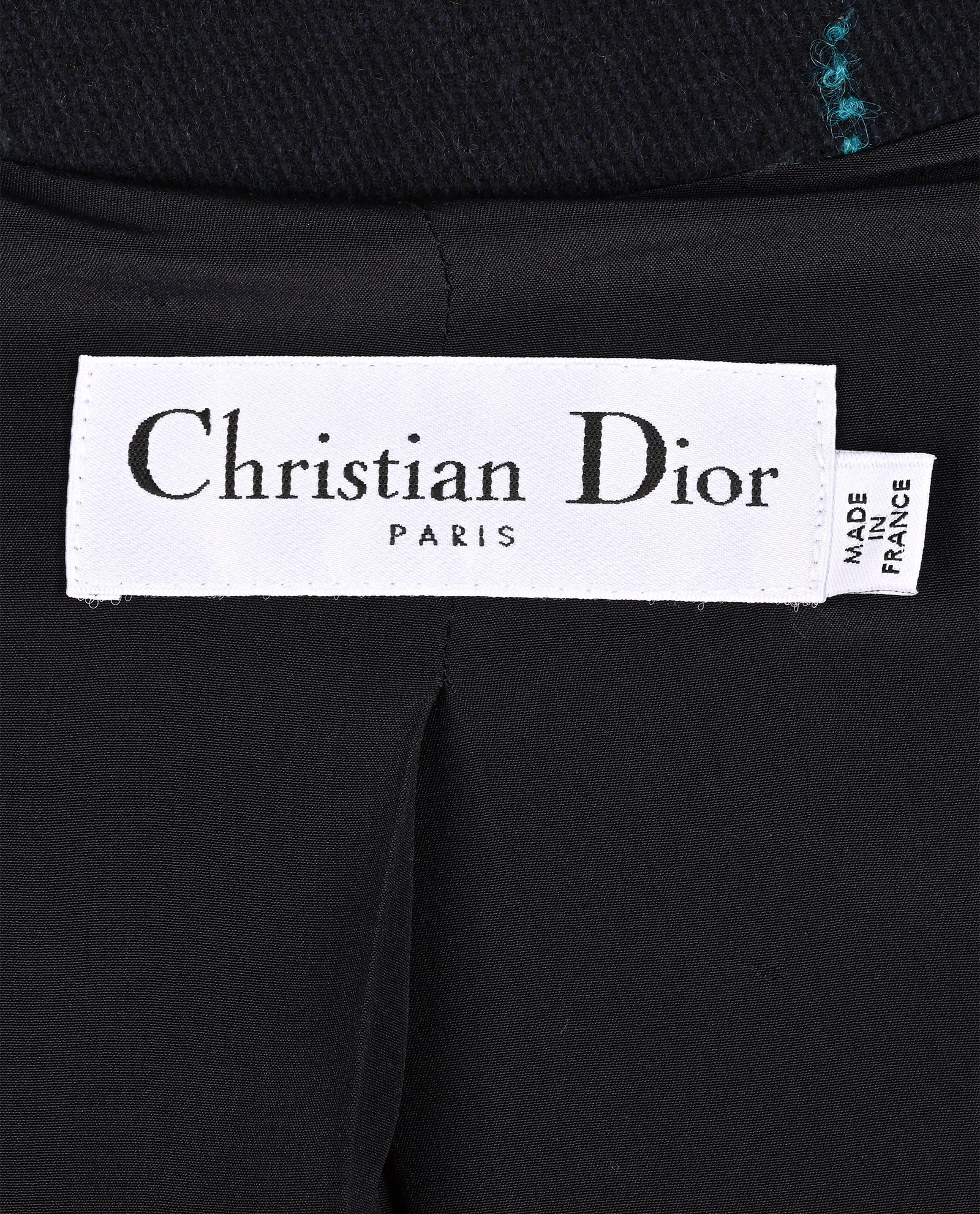 Christian Dior Squares Midi Coat, &pound;590, Clothing, Blue/Navy, Wool, Other view