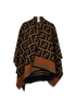 Fendi FF Cape, £1,100, Clothing, Black/Brown, Wool, Front view