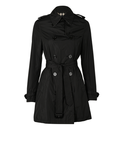 Burberry Rainproof Trench Coat, £310, Clothing, Black, Nylon, Front view