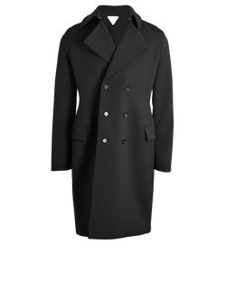 Bottega Veneta Double Breasted Coat, Wool, Black, SZ S, 2*