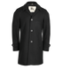 Burberry Gabardine Car Coat, &pound;420, Clothing, Black, Wool, Front view